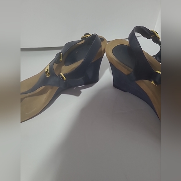 Ralph Lauren Lauren Strappy Wedge Sandals 6B - Picture 3 of 7